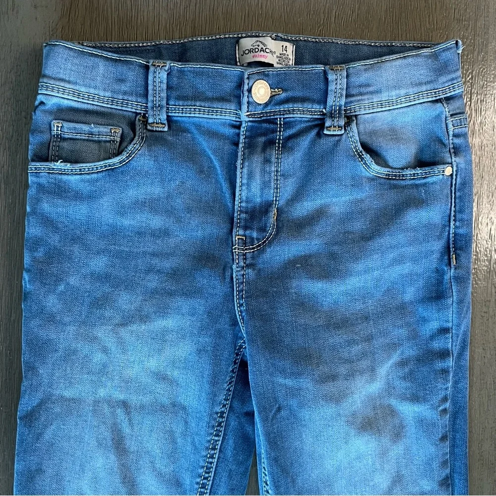 Jordache Skinny Blue Denim Jeans Kids Girls 14